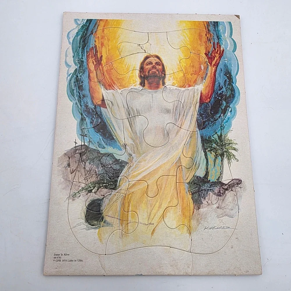 Vintage Concordia Jesus Puzzles 1974 1983 Kueker Religious Frame Tray Puzzles